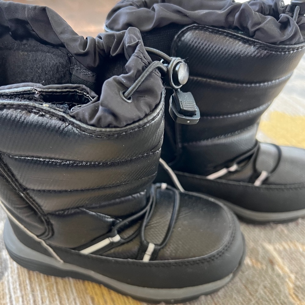 Land's End Kids Snow Flurry Insulated Winter Boots  size youth 10 black